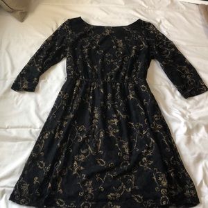black and gold lace dress!
